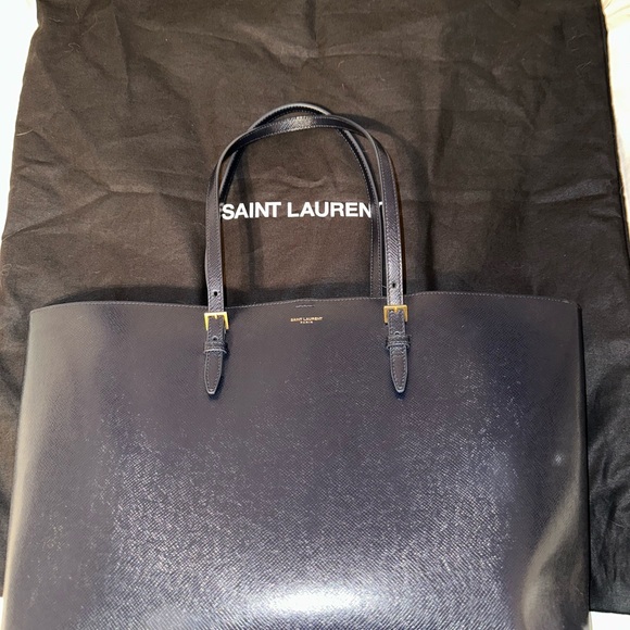 Saint Laurent Boucle Embossed Leather Shopping Tote - Picture 14 of 14